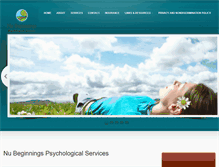 Tablet Screenshot of nubeginningspsychologicalservices.com